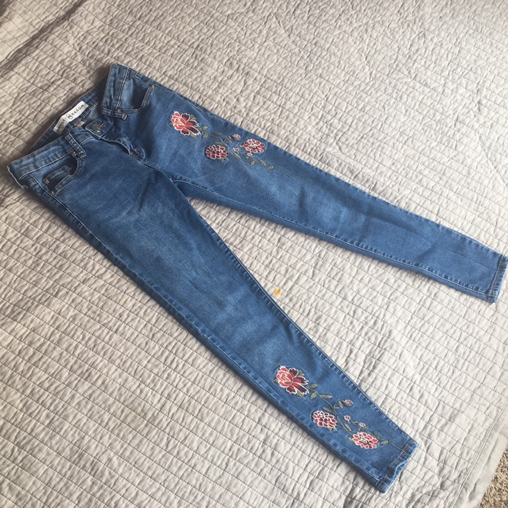 COPY - Ashley Mason Embroidered Skinny Jeans